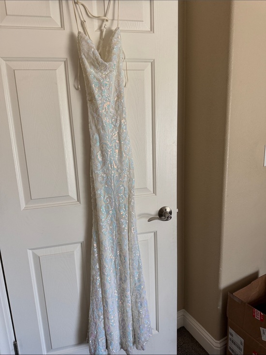 Windsor Dresses & Skirts - Iridescent Sequin White Prom Dress